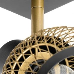 Budget ✔️ QAZQA Modernes Punktschwarz mit Gold 2-Licht - Lucas 🥰 -Deckenleuchten Verkaufs-Shop 4970 105154 7