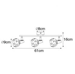 Am billigsten 🤩 QAZQA Deckenleuchte Gold 56 cm mit Rauchglas 3-Licht - Vidro 🎁 -Deckenleuchten Verkaufs-Shop 4972 102484 4