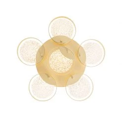 Großhandel 🔔 QAZQA Deckenleuchte Gold 42 cm inkl. LED 3-stufig dimmbar - Patrick 👏 -Deckenleuchten Verkaufs-Shop 4974 104513 9