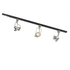 Bester Verkauf 👏 QAZQA Schienensystem mit 3 Spots 1-phasig schwarz mit Stahl - Suplux 🧨 -Deckenleuchten Verkaufs-Shop 4989 94920 3
