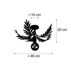 Rabatt ✨ QAZQA Vintage Deckenleuchte Gold 46 cm - Botanica 🔔 -Deckenleuchten Verkaufs-Shop 4990 102763 3