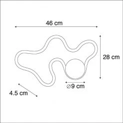 Am billigsten ⭐ QAZQA Moderne Wandleuchte schwarz inkl. LED - Plomp 🌟 -Deckenleuchten Verkaufs-Shop 4993 98407 3