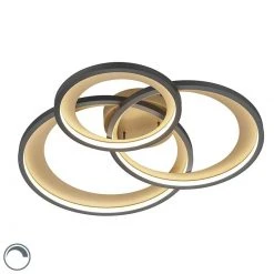 Rabatt 😉 Trio Leuchten Design plafondlamp zwart incl. LED 3-staps dimbaar - Joran 🥰