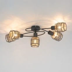 Schlussverkauf ✔️ QAZQA Design-Deckenleuchte Schwarz mit Gold 5-flammig - Noud 👏 24 Schlussverkauf ✔️ QAZQA Design-Deckenleuchte Schwarz mit Gold 5-flammig - Noud 👏 -Deckenleuchten Verkaufs-Shop 5004 105051 11