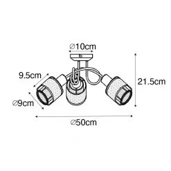 Schlussverkauf ⌛ QAZQA Design-Deckenleuchte Schwarz mit Gold 3-flammig - Noud 🌟 17 Schlussverkauf ⌛ QAZQA Design-Deckenleuchte Schwarz mit Gold 3-flammig - Noud 🌟 -Deckenleuchten Verkaufs-Shop 5009 105049 4