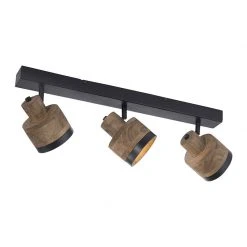 Neu 🛒 Paul Neuhaus Vintage Deckenspot schwarz mit Holz 3-flammig - Romy 🤩 -Deckenleuchten Verkaufs-Shop 5037 105286 4