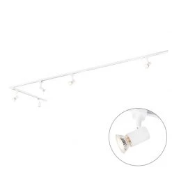 Am billigsten ✔️ QAZQA Modernes Schienensystem mit 5 Spots 1-phasig weiß - Jeany .. 😀