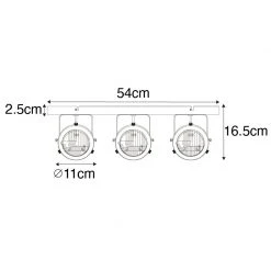 Aktion ⭐ QAZQA Industriële spot zwart langwerpig verstelbaar 3-lichts - Emado ⌛ -Deckenleuchten Verkaufs-Shop 5069 105754 3