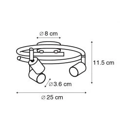 Bestpreis 🔔 QAZQA Moderne gepunktete weiße Locken – Jeany 3 ❤️ -Deckenleuchten Verkaufs-Shop 5084 93280 4