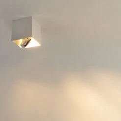 Billig 😉 QAZQA Design Spot viereck 1-Flammig weiß - Box 🤩 -Deckenleuchten Verkaufs-Shop 5092 89947 8