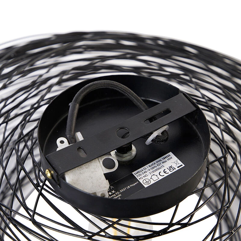 Aktion ⌛ QAZQA Design-Deckenleuchte schwarz oval - Sarella ✨ 9 Aktion ⌛ QAZQA Design-Deckenleuchte schwarz oval - Sarella ✨ – Bild 9