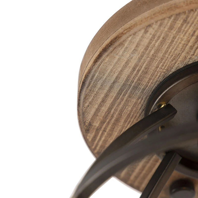 Coupon 🔔 QAZQA Industriedeckenleuchte schwarz mit Holz - Arthur 🤩 8 Coupon 🔔 QAZQA Industriedeckenleuchte schwarz mit Holz - Arthur 🤩 – Bild 8