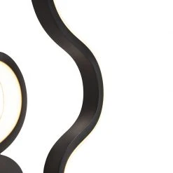 Am billigsten ⭐ QAZQA Moderne Wandleuchte schwarz inkl. LED - Plomp 🌟 -Deckenleuchten Verkaufs-Shop 5118 98407 6