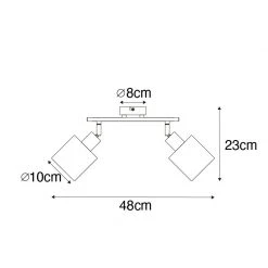 Aktion 🌟 QAZQA Deckenstrahler Stahl mit weißem Schirm 2-Licht verstellbar - Hetta 🥰 12 Aktion 🌟 QAZQA Deckenstrahler Stahl mit weißem Schirm 2-Licht verstellbar - Hetta 🥰 -Deckenleuchten Verkaufs-Shop 5138 102394 3