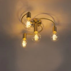 Billig 😉 QAZQA Art Deco Deckenleuchte Messing 4-flammig - Facil 😀 25 Billig 😉 QAZQA Art Deco Deckenleuchte Messing 4-flammig - Facil 😀 -Deckenleuchten Verkaufs-Shop 5139 96901 11