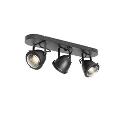 Aktion ⭐ QAZQA Industriële spot zwart langwerpig verstelbaar 3-lichts - Emado ⌛