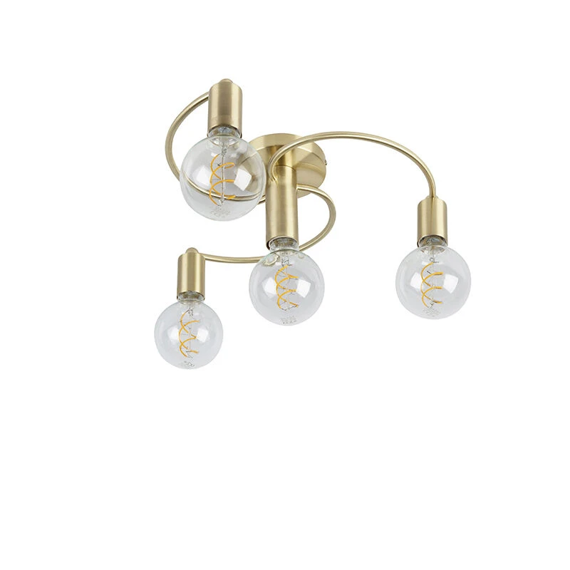 Billig 😉 QAZQA Art Deco Deckenleuchte Messing 4-flammig - Facil 😀 14 Billig 😉 QAZQA Art Deco Deckenleuchte Messing 4-flammig - Facil 😀 – Bild 14