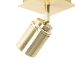 Brandneu 🧨 QAZQA Professional Moderne badkamer spot messing vierkant IP44 - Ducha 👍 -Deckenleuchten Verkaufs-Shop 5166 105236 5