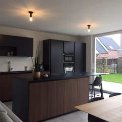 Neu 🎁 QAZQA Moderne Deckenleuchte schwarz - Facil 1 💯 -Deckenleuchten Verkaufs-Shop 5170 92425 8