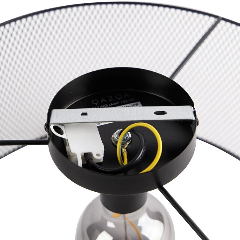 Bester Verkauf 😉 QAZQA Industrielle Deckenleuchte schwarz - Drum Mesh 🤩 10 Bester Verkauf 😉 QAZQA Industrielle Deckenleuchte schwarz - Drum Mesh 🤩 – Bild 10