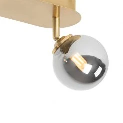 Schlussverkauf 😉 QAZQA Spot Gold 2-Licht verstellbar mit Rauchglas - Athen 😍 -Deckenleuchten Verkaufs-Shop 5176 103131 6