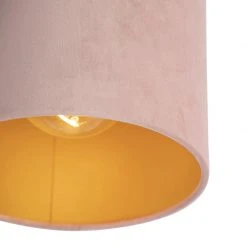 Auslauf 🔔 QAZQA Deckenleuchte mit Schirm altrosa/gold 20 cm - Combi schwarz 🥰 -Deckenleuchten Verkaufs-Shop 5183 98626 2