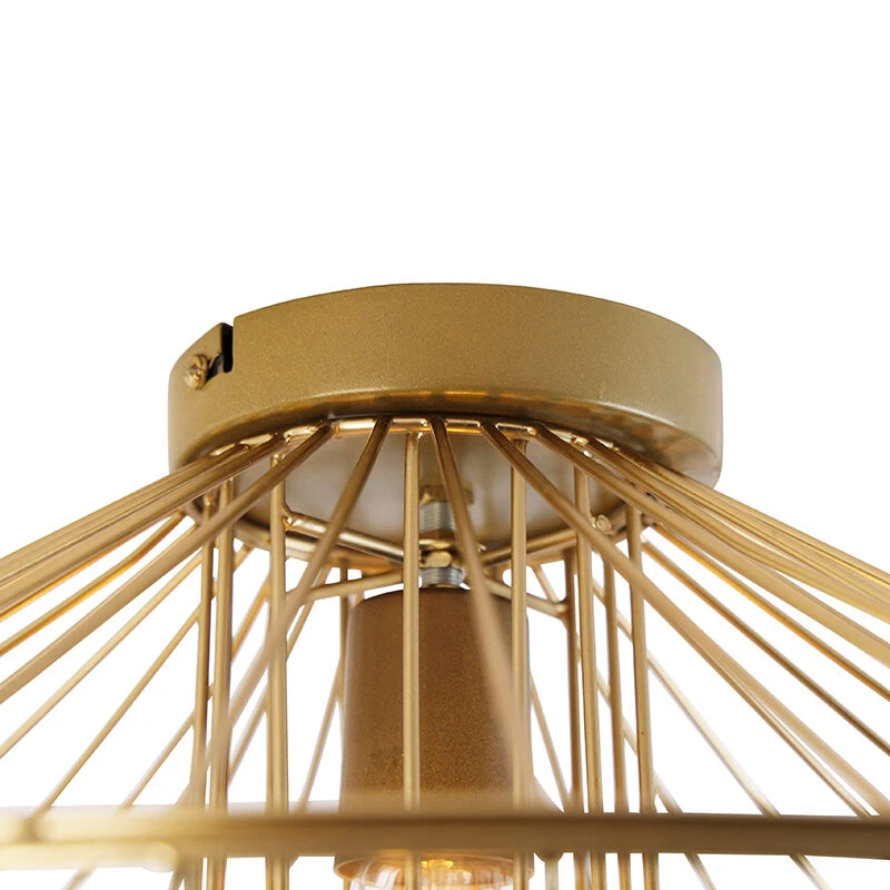 Auslauf 🌟 QAZQA Design-Deckenleuchte Gold - Zahra 👍 6 Auslauf 🌟 QAZQA Design-Deckenleuchte Gold - Zahra 👍 – Bild 6