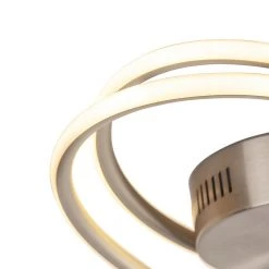 Bestpreis 👏 QAZQA Design Deckenleuchte Stahl inkl. LED 3-stufig dimmbar - Rowan 🛒 -Deckenleuchten Verkaufs-Shop 5203 99070 3