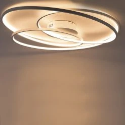 Am billigsten 🔥 Trio Leuchten Deckenleuchte weiß 80 cm inkl. LED 3-stufig dimmbar - Rowin 🧨 -Deckenleuchten Verkaufs-Shop 5220 102793 11