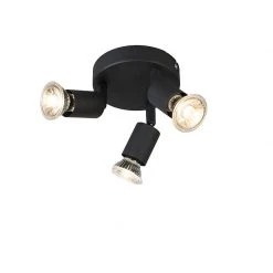 Neu ❤️ QAZQA Deckenstrahler im Industriedesign schwarz schwenkbar rund - Jeany 3 ❤️ -Deckenleuchten Verkaufs-Shop 5230 93277 2