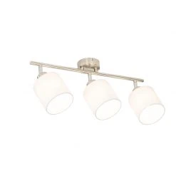 Großhandel ⭐ QAZQA Deckenstrahler Stahl mit weißem Schirm 3-Licht verstellbar - Hetta 👏 -Deckenleuchten Verkaufs-Shop 5232 102395 6