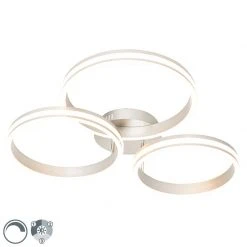 Bestes Angebot 🧨 QAZQA Deckenleuchte Stahl inkl. LED 3-Stufen dimmbar 3-Licht - Navara 🧨