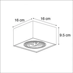 Aktion 😍 QAZQA Designfleck schwarzes Quadrat - Kaya ⭐ 16 Aktion 😍 QAZQA Designfleck schwarzes Quadrat - Kaya ⭐ -Deckenleuchten Verkaufs-Shop 5265 104809 3