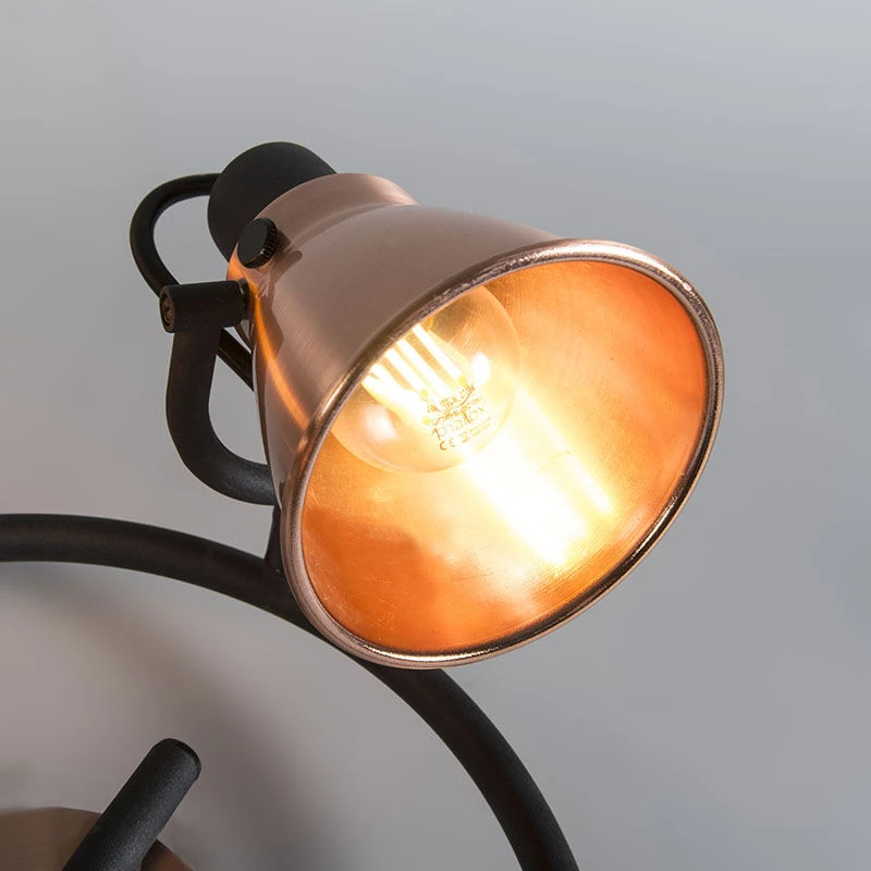 Neu ⌛ QAZQA Klassischer Punktkupfer - Jos 3 🔥 7 Neu ⌛ QAZQA Klassischer Punktkupfer - Jos 3 🔥 – Bild 7