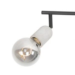 Aktion 🤩 QAZQA Industriefleck schwarz mit Beton 3-Licht - Pedra 🛒 -Deckenleuchten Verkaufs-Shop 5287 103166 6