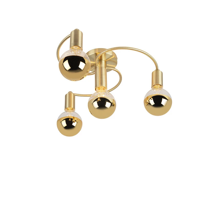 Billig 😉 QAZQA Art Deco Deckenleuchte Messing 4-flammig - Facil 😀 7 Billig 😉 QAZQA Art Deco Deckenleuchte Messing 4-flammig - Facil 😀 – Bild 7