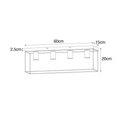 Bester Verkauf 👍 QAZQA Minimalistische plafondlamp zwart met goud 4-lichts - Kodi 🛒 -Deckenleuchten Verkaufs-Shop 5294 105607 3