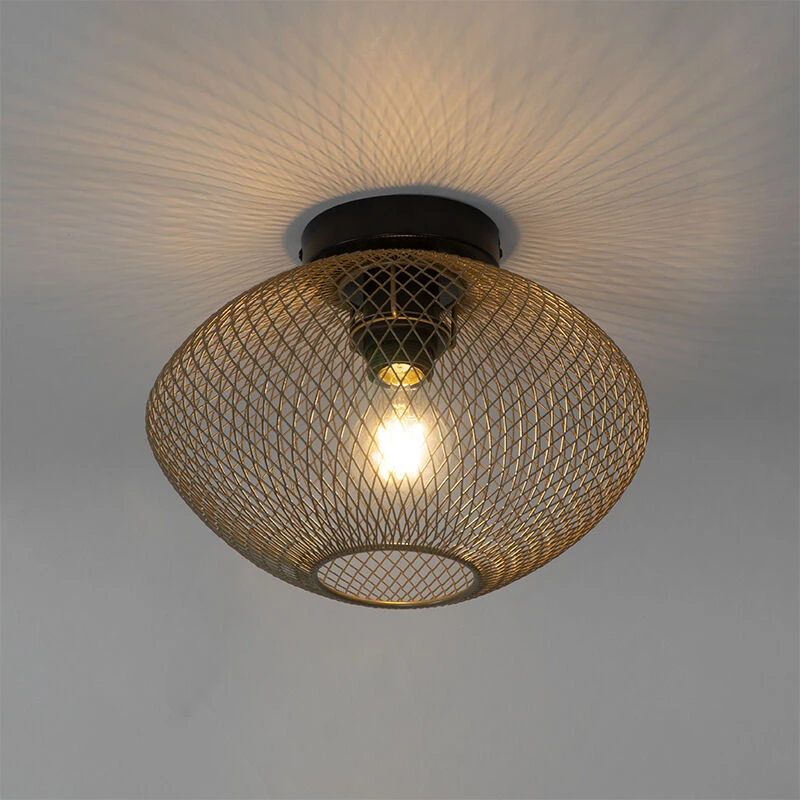 Top 10 🥰 QAZQA Industrielle Deckenlampe gold - Molly 😍 12 Top 10 🥰 QAZQA Industrielle Deckenlampe gold - Molly 😍 – Bild 12