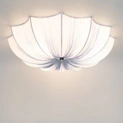 Neu 😍 QAZQA Design-Deckenlampe graue Seide 52 cm 3-flammig - Plu ⭐ -Deckenleuchten Verkaufs-Shop 5353 105322 10