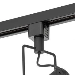 Bestpreis 😀 QAZQA Schienensystem mit 5 Spots 1-phasig schwarz - Sulux 🔥 -Deckenleuchten Verkaufs-Shop 5373 104855 7