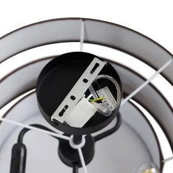 Billig 🛒 QAZQA Moderne Deckenleuchte braun 45 cm 3-flammig - Drum Trio ⌛ -Deckenleuchten Verkaufs-Shop 5377 104414 6