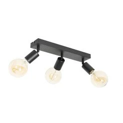 Billig 🎉 QAZQA Moderne spot zwart rechthoekig 3-lichts - Facil 🎁 -Deckenleuchten Verkaufs-Shop 5389 105779 9