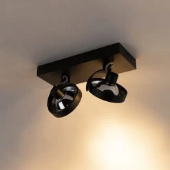 Am billigsten 🔔 QAZQA Design Spot schwarz verstellbar 2-flammig inkl. LED - Go ⌛ 22 Am billigsten 🔔 QAZQA Design Spot schwarz verstellbar 2-flammig inkl. LED - Go ⌛ -Deckenleuchten Verkaufs-Shop 5401 91011 9