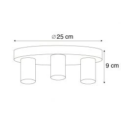 Besorgen 🥰 QAZQA Moderne Deckenleuchte Chrom - Facil 3 🎉 -Deckenleuchten Verkaufs-Shop 5407 92430 3