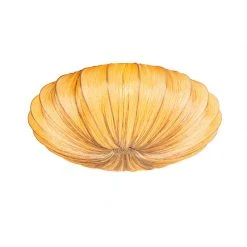 Budget 🎁 QAZQA Design-Deckenlampe beige Seide 60 cm 5-flammig - Plu 🤩