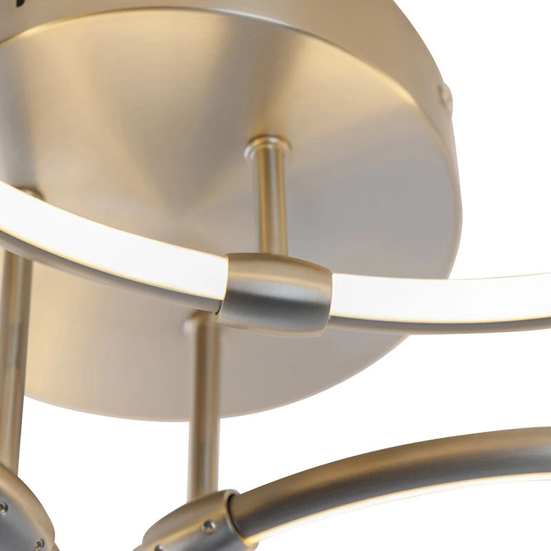 Am billigsten ❤️ QAZQA Design Deckenleuchte Stahl inkl. LED 3-stufig dimmbar 3-Licht - Joaniqa 🎁 8 Am billigsten ❤️ QAZQA Design Deckenleuchte Stahl inkl. LED 3-stufig dimmbar 3-Licht - Joaniqa 🎁 – Bild 8