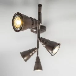 Bestes Angebot 😉 QAZQA Deckenstrahler rostbraun schwenk- und neigbar - Coney 4 😍 14 Bestes Angebot 😉 QAZQA Deckenstrahler rostbraun schwenk- und neigbar - Coney 4 😍 -Deckenleuchten Verkaufs-Shop 5437 91229 6