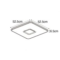 Bester Verkauf ❤️ QAZQA Quadratische Deckenleuchte inkl. LED-Dimmung zur Warmfernbedienung - Seoul ✨ -Deckenleuchten Verkaufs-Shop 5447 102905 4