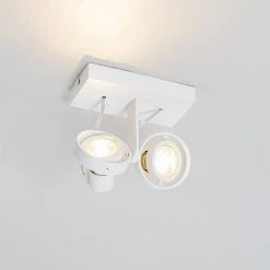 Beste Bewertungen von 😀 QAZQA Moderne spot wit 2-lichts - Master 50 ❤️ -Deckenleuchten Verkaufs-Shop 5447 105409 12