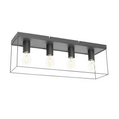 Bester Verkauf ⭐ QAZQA Minimalistische plafondlamp zwart 4-lichts - Kodi 🌟 -Deckenleuchten Verkaufs-Shop 5461 105602 10
